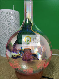 os bulbos decorativos mágicos de vidro do diodo emissor de luz 3D com cor mudam o material 12W do ABS