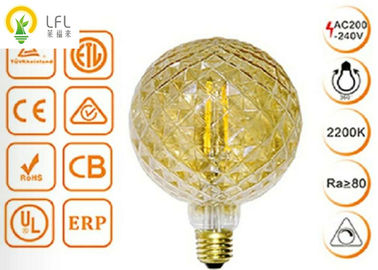 Luzes para a decoração home, lâmpadas decorativas do diodo emissor de luz do filamento G125 do diodo emissor de luz do abacaxi de Dimmable